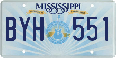 MS license plate BYH551