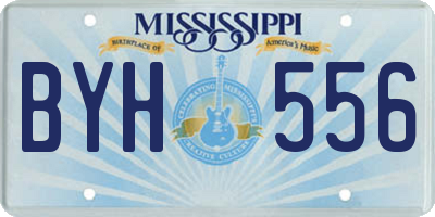 MS license plate BYH556
