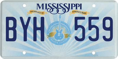 MS license plate BYH559