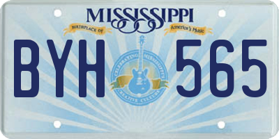 MS license plate BYH565