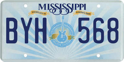 MS license plate BYH568