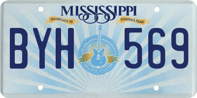 MS license plate BYH569