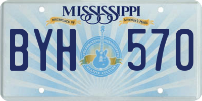 MS license plate BYH570