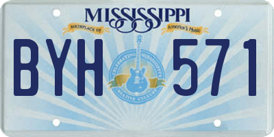 MS license plate BYH571