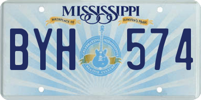 MS license plate BYH574