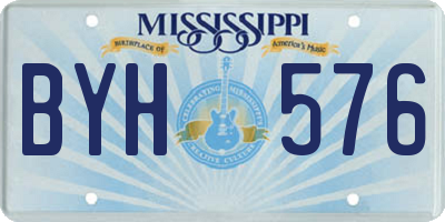 MS license plate BYH576