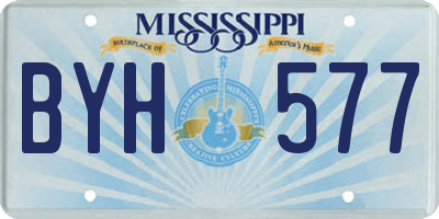 MS license plate BYH577