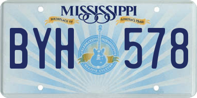 MS license plate BYH578