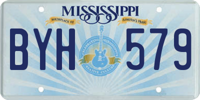 MS license plate BYH579
