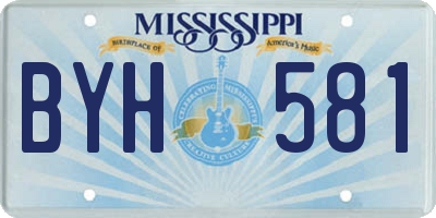 MS license plate BYH581
