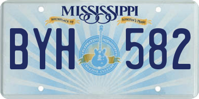 MS license plate BYH582