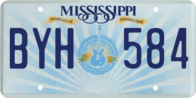MS license plate BYH584