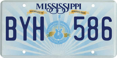 MS license plate BYH586