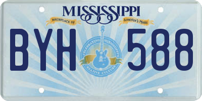 MS license plate BYH588