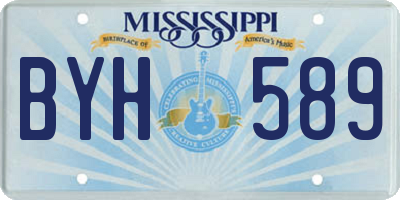 MS license plate BYH589