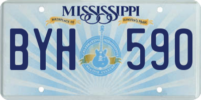 MS license plate BYH590