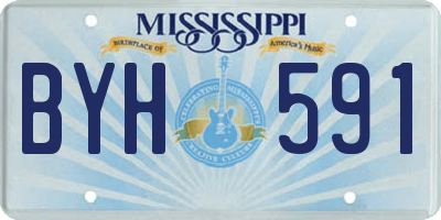 MS license plate BYH591