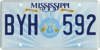 MS license plate BYH592
