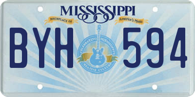 MS license plate BYH594