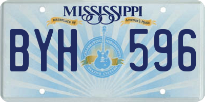 MS license plate BYH596