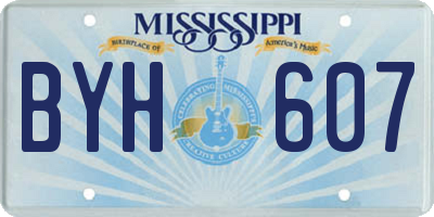 MS license plate BYH607