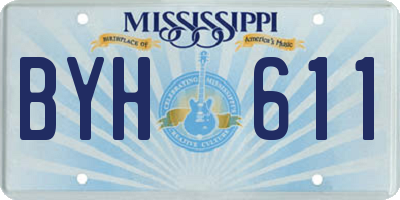 MS license plate BYH611