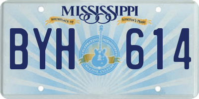 MS license plate BYH614