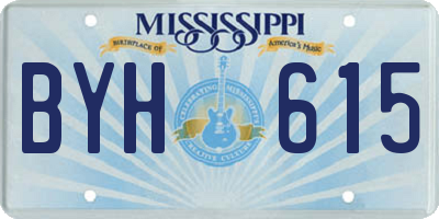 MS license plate BYH615