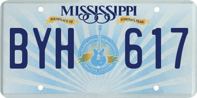 MS license plate BYH617