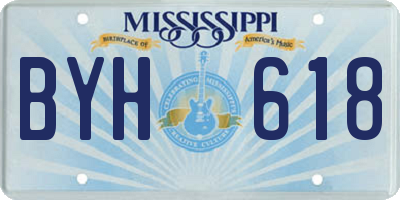 MS license plate BYH618