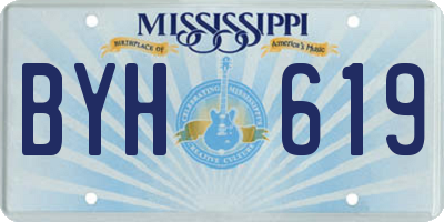 MS license plate BYH619