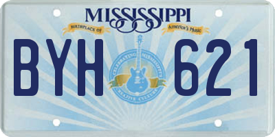 MS license plate BYH621
