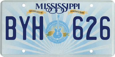 MS license plate BYH626