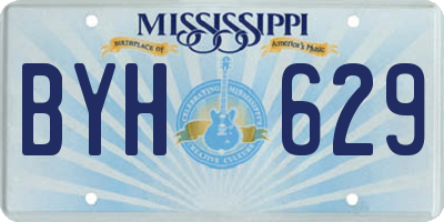 MS license plate BYH629