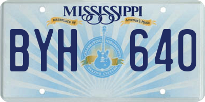MS license plate BYH640
