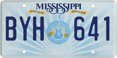 MS license plate BYH641
