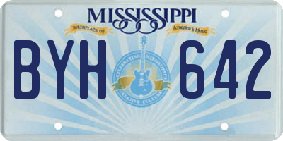 MS license plate BYH642