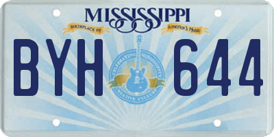 MS license plate BYH644