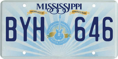 MS license plate BYH646
