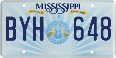 MS license plate BYH648