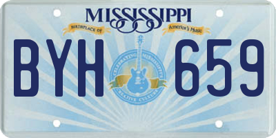 MS license plate BYH659