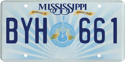 MS license plate BYH661