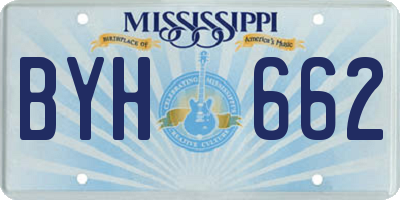 MS license plate BYH662