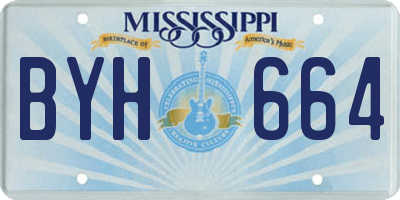 MS license plate BYH664