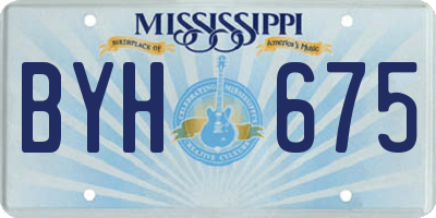 MS license plate BYH675