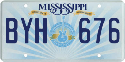 MS license plate BYH676
