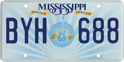 MS license plate BYH688