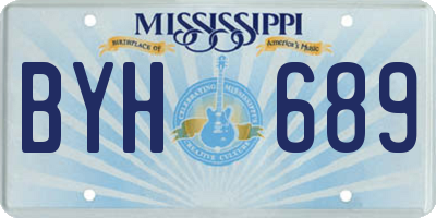 MS license plate BYH689
