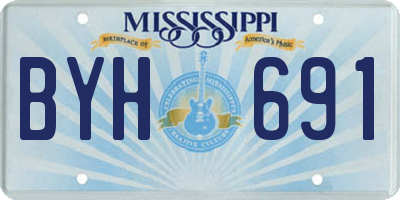 MS license plate BYH691