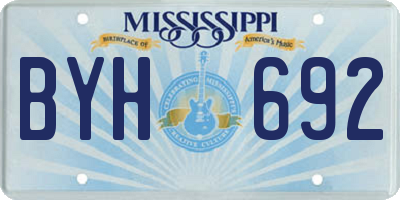 MS license plate BYH692